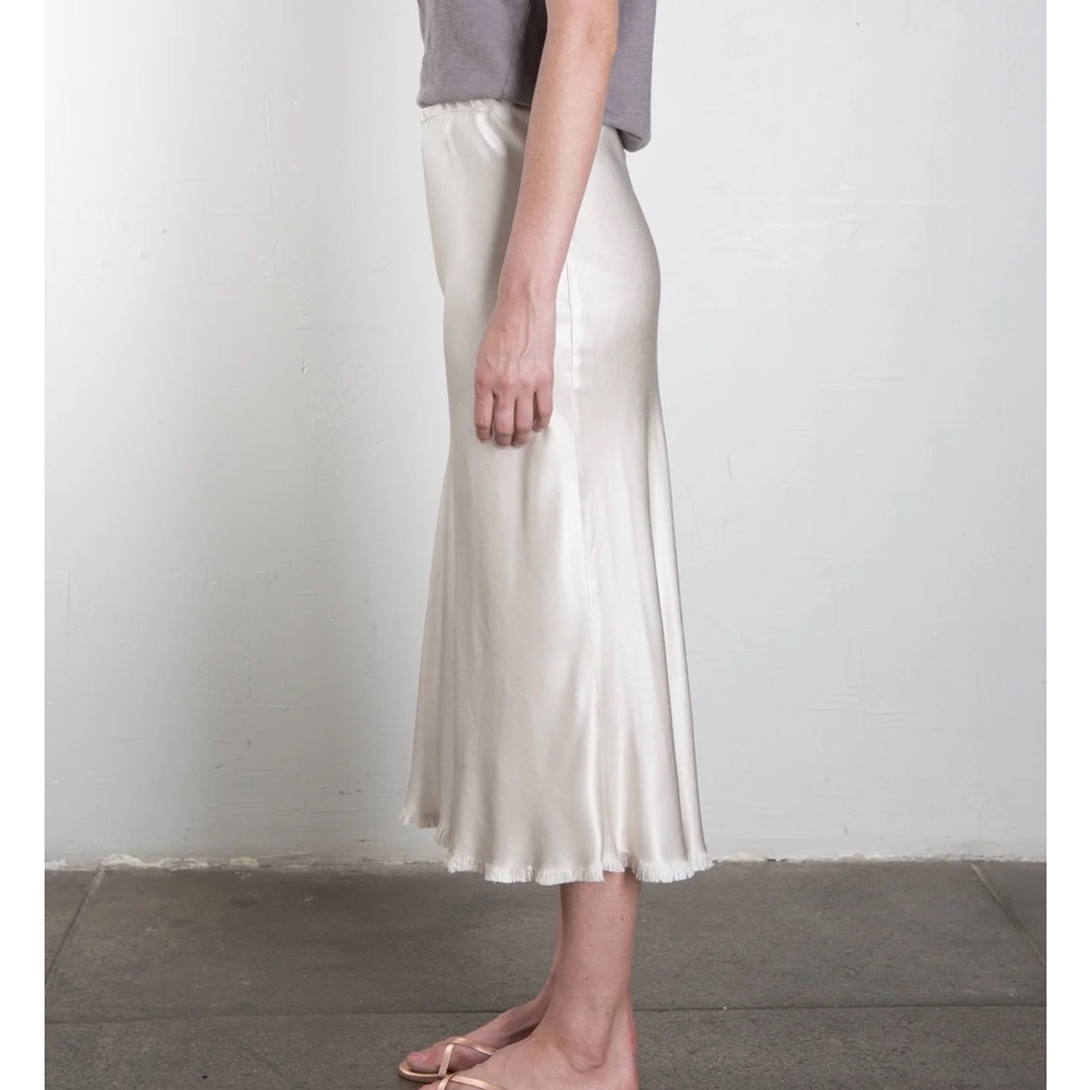 Pharaoh Collection Riley Skirt Vintage Satin Periwinkle Blue Midi Size 1 Small - Picture 10 of 11